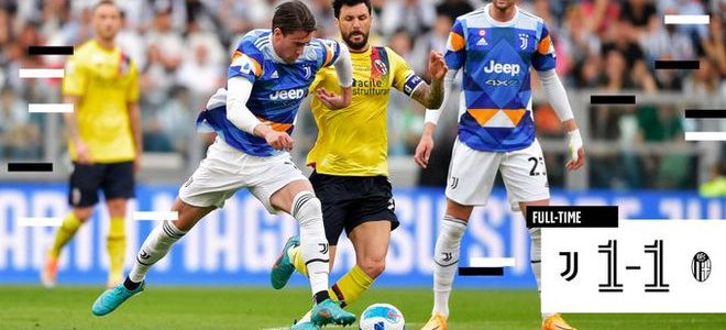 Juventus empató 1-1 con 9 personas Bolonia